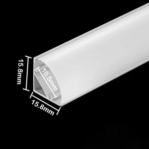 10Pcs LED Aluminum Channel V Shape with Milky PC Cover for Strip Lights Instal - Picture 1 of 6