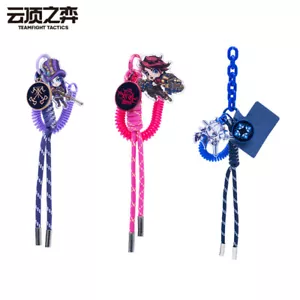 LOL Teamfight Tactics Official Irelia Caitlyn Vi Pendant Keychain Detachable DIY - Foto 1 di 18