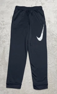 Nike Jogger Boys Thermal Medium Black Large Logo Pull On Basketball Sweatpants - Picture 1 of 12