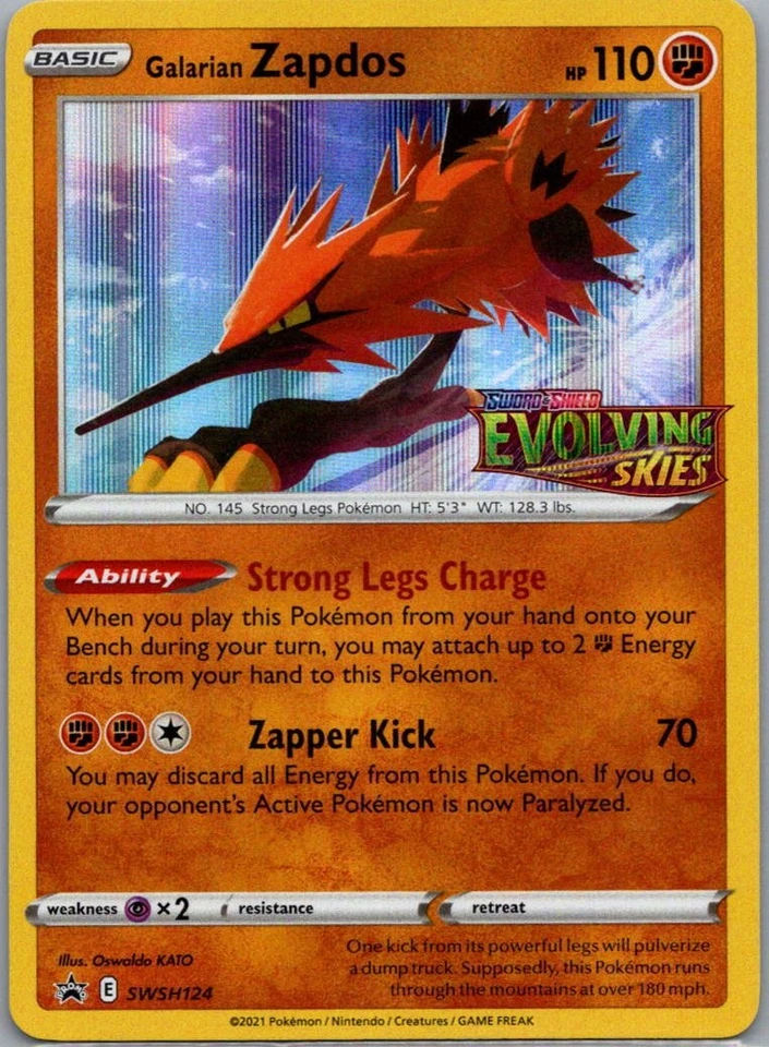 Galarian Zapdos -  (Prerelease) Promo SWSH: Sword & Shield Promo Cards SWSH124 N - Image 1 of 2