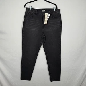 Kensie Jeans Damen 12/31 Black Wash Retro Luxe Stretch Nieten High Rise - Bild 1 von 6