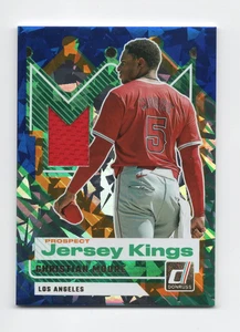 Christian Moore 2025 Donruss Prospects Jersey King Blue Ice #PJK-CM w/sleeve - Picture 1 of 2