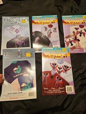 5 NOVAS camisas brilhantes Southwest Western kits de ferro em apliques vintage anos 90 ultracamurça - Imagem 1 de 4