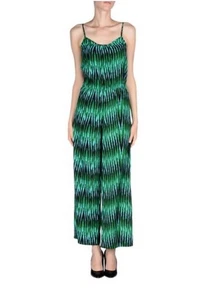 Michael Kors Damen Medium Jumpsuit Strampler Einteiler Sumatra Print weites Bein - Bild 1 von 6