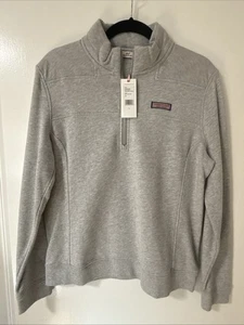 Maglione donna grande nuovo con etichette Vineyard Vines Collegiate Shep Shirt grigio erica - Foto 1 di 17
