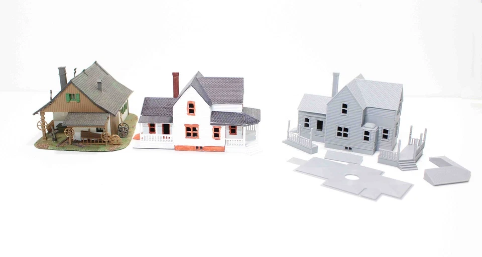 Pola N Scale Blacksmith/Forge House + 2 Sears Silverdale 1920s Home Kits - Image 1 of 4