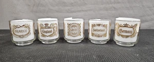 Vintage TWA Destination Lowball Glasses Set of 5 - Picture 1 of 4