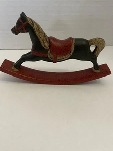 Vintage Vestwood Composition Folklore Collection 5" Weihnachten Schaukelpferd 1987 - Bild 1 von 6