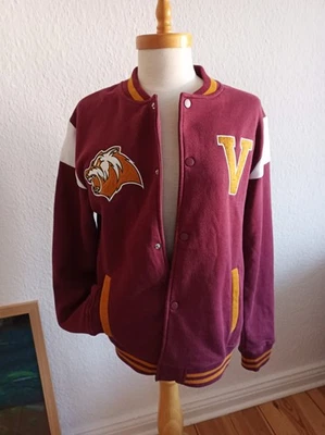 Damen Collegejacke Sweatjacke Bordeaux Orange M ☺️ Primark - Bild 1 von 4