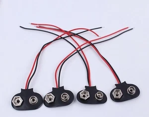 Connecteur Batterie 9V 6cm Type T Clip Fiche Fil Cordon Plombs 9 Volts 10PCS - Photo 1/5