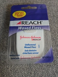 Johnson & Johnson Reach Dental Floss UNFLAVORED WAXED FLOSS 55 yd - Picture 1 of 2
