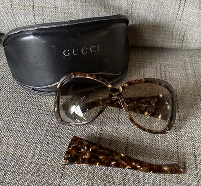 Gafas de sol Gucci para mujer de gran tamaño carey GG 2931 con estuche SOLO REPARACIÓN Foto 1 de 4