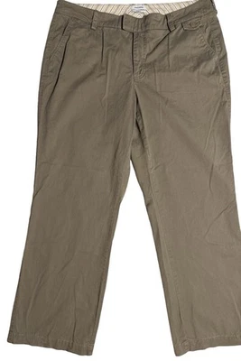 DOCKERS Favorite Fit Marrón Claro Pierna Recta Cremallera Mosca Bolsillos Para Mujer Talla 16S Foto 1 de 4