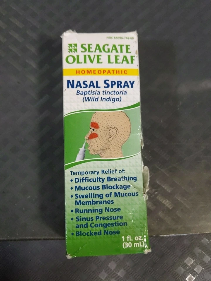 Spray nasal Seagate hoja de olivo 1 fl oz totalmente natural sin químicos caducidad 28/05 #81 Foto 1 de 2