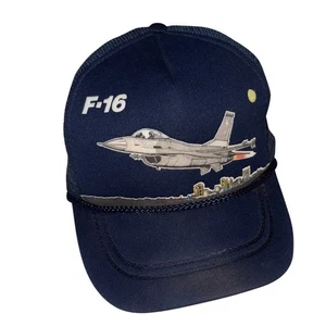 Vintage 1980er F-16 Kampfjet Mesh Trucker Mütze JJ Dallas Taiwan Luftwaffe Flugzeug - Bild 1 von 8