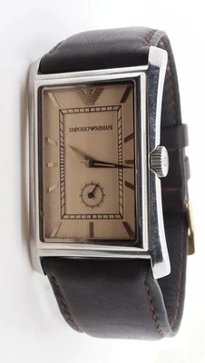 Reloj Pulsera Emporio Armani Acero Cuarzo 27mm Cuero Tanque Foto 1 de 4