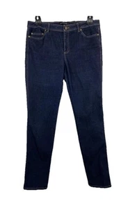 Lafayette 148 New York size 10 Women’s Blue Denim Mid Rise Skinny Jeans - Picture 1 of 6