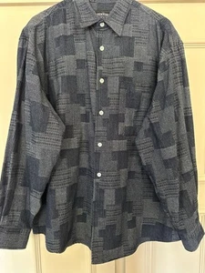 Frizmworks Denim Shirt Patchwork Xl Men’s Blue Long Sleeve - Picture 1 of 6