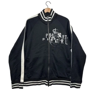 Chaqueta deportiva Polo Ralph Lauren XL para hombre Rayas negras Cresta Logo Cremallera bidireccional - Imagen 1 de 13