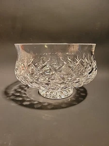 Waterford Crystal ciotola con piedi larghi 7", design diamante, altezza 5", vintage - Foto 1 di 5