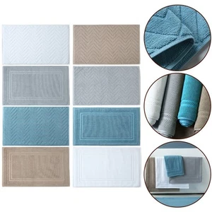 Absorbent and Non Slip Luxury Bath Mat Soft Cotton For Hotel SPA Shower - Picture 1 of 13