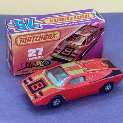 LESNEY MATCHBOX SUPERFAST STREAKERS #27 27  LAMBORGHINI COUNTACH - DIECAST - BOX - Image 1 of 4