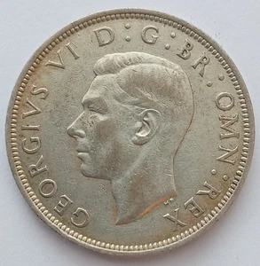 1942 GEORGE VI SILVER HALF CROWN ( 50% Silber ) British 2/6 Coin. 102 - Bild 1 von 2