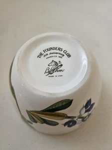 1991 Boehm Founders Club 10th Anniversary Bluebonnet Porcelain Bowl 2 3/4"x41/2 - Picture 1 of 7
