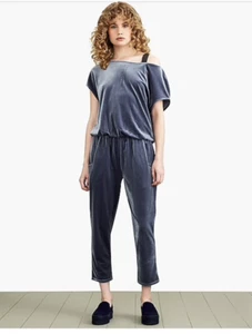 J crew Nevereven boatneck jumpsuit in stretch velvet - Picture 1 of 4