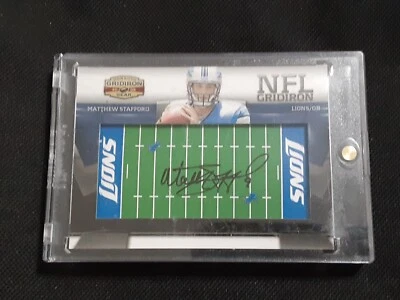 2009 Gridiron Gear NFL Gridiron Matthew Stafford RC Auto Serial #'d 39/45 Lions  - Image 1 of 4
