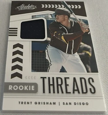 2020 Panini Absolute Baseball Trent Grisham San Diego Padres Rookie Threads RTTG - Image 1 of 4