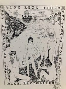 Ex libris bookplate a fella And His posse - Picture 1 of 2