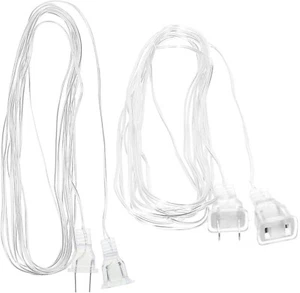 2 Pcs String Extension Lights Clear Cable Extension Cord Plug Extension Cord ... - Picture 1 of 1
