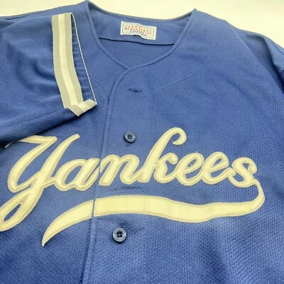 Mercancía genuina MLB por Starter para hombre NY Yankee Knoblauch #11 azul dañado Foto 1 de 4