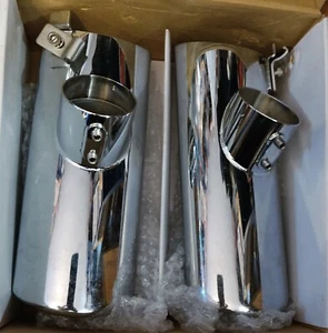 Mercedes W220 S Class 2000-2006 Custom Stainless Steel Exhaust Tips Brand New - Picture 1 of 2