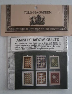 Amish Shadow Quilts Cross Stitch Pattern Told In A Garden 6 Color Choices - Picture 1 of 3