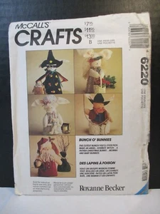 McCall's Crafts 6220 Patrón Conejitos Ángel Vaquero Bruja Papá Noel Mamá - Imagen 1 de 9