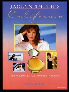 1989 Max Factor perfume Jaclyn Smith California 1-page MAGAZINE AD - Picture 1 of 1
