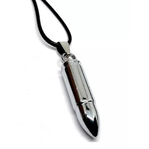 Silber Kugel Anhänger Halskette Silberfarben Armee Militär Unisex Kordel Schmuck - Bild 1 von 11