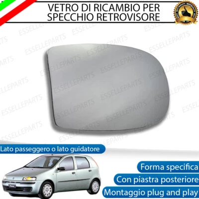 SPECCHIETTO FIAT PUNTO 188 FINO AL 2007 VETRO RETROVISORE DESTRO SINISTRO - Immagine 1 di 4
