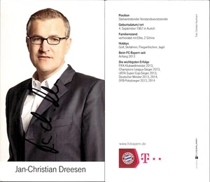 Tarjeta de autógrafo de JAN CHRISTIAN DREESEN BAYERN MUNICH ALEMANIA POSTAL - Imagen 1 de 1