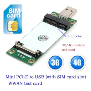 Mini PCI-e Wireless to USB Adapter card With SIM Card Slot for 3G 4G WWAN module - Picture 1 of 8