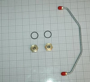 1964-67 1/4 FUEL INLET NUT & LINE KIT MUSTANG FORD HOLLEY HI PERF BOWLS W/GASKET - Picture 1 of 1