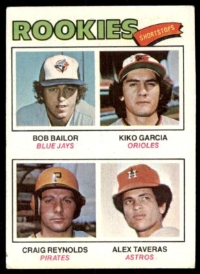 1977 Topps Rookie Shortstops - Bob Bailor/Kiko Garcia/Craig Reynolds/Alex - Image 1 of 2