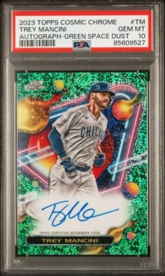 Trey Mancini - 2023 Topps Chrome Cosmic Green Space Dust Autograph  PSA 10 - Image 1 of 2