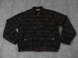 Stray Rats All Over Print Jacket Mens Medium Full Zip Black - Picture 1 of 9