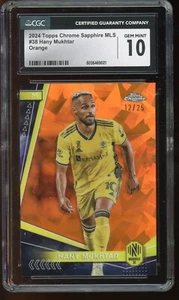 2024 Topps Chrome Sapphire MLS Hany Mukhtar Orange Refractor #12/25 CGC 10 - Picture 1 of 2