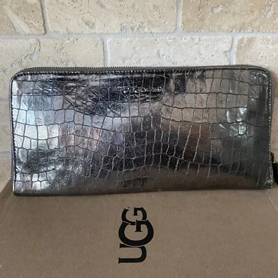 COLECCIÓN UGG ALDABELLA CREMALLERA BOLSO DE MANO MONEDERO COCODRILO HIERRO EN RELIEVE Foto 1 de 4