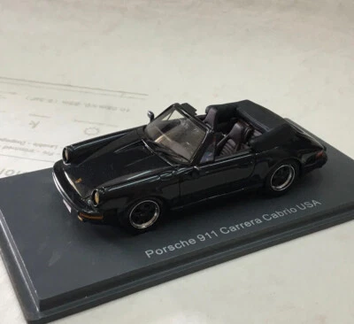 NEO 1/43 Scale Resin Model Porsche 911 Carrera Cabrio USA 1985  Black - Image 1 of 4