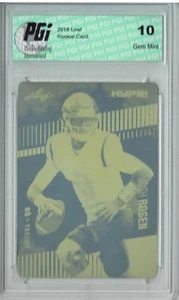 Josh Rosen 2018 Leaf HYPE! #6 Rare Yellow Plate 1 of 1 Rookie Card PGI 10 - Picture 1 of 1